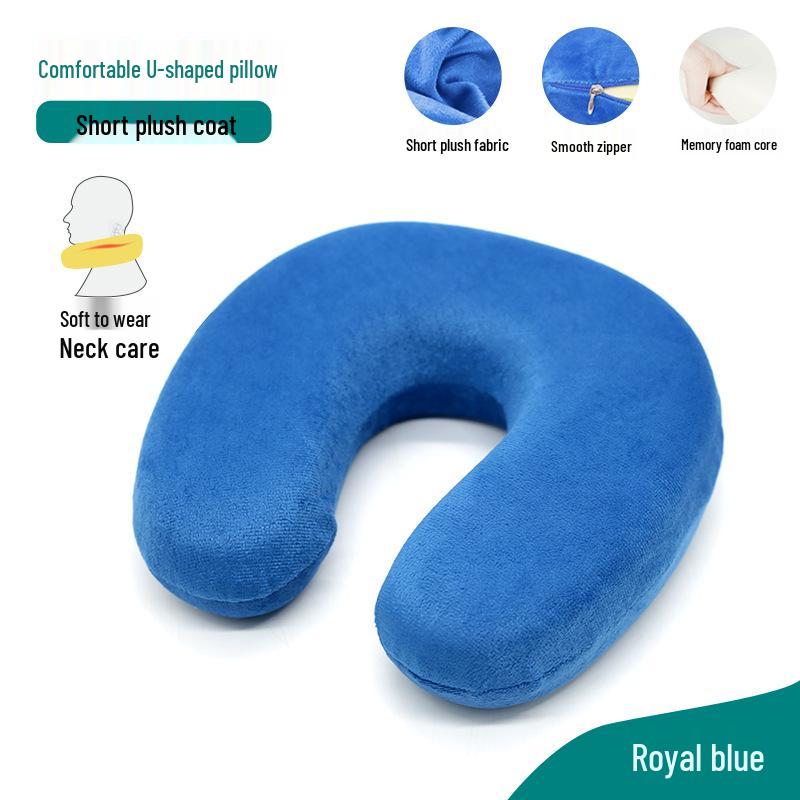 U-Shaped Memory Foam Travel Pillow for Neck Support – Ideal for Office, Car, and Naps