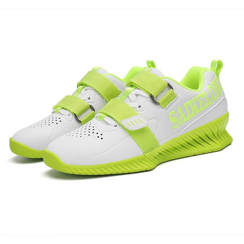 Unisex Weightlifting Shoes Squat Deadlift Training Indoor Gym Rubber Sole Anti-Slip Supportive Fitness Footwear