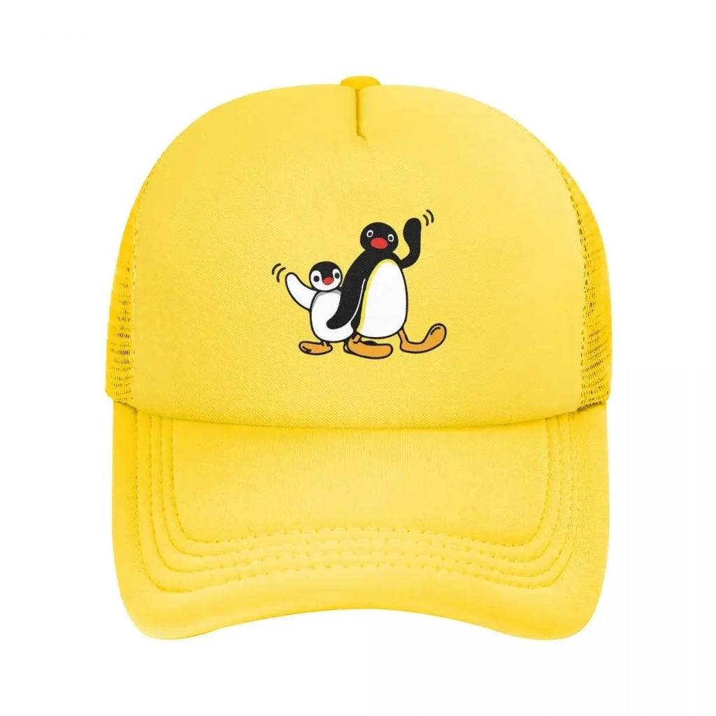 Pingu Mesh Baseball Caps Snapback Fashion Baseball Hats Breathable Casual Casquette Outdoor Unisex