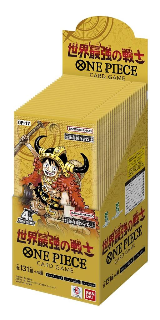 בנדאי קלפי ONE PIECE בוסטר הלוחם החזק ביותר מכיל 24 חבילות חבילה העולם [OP-17] (קופסא) -