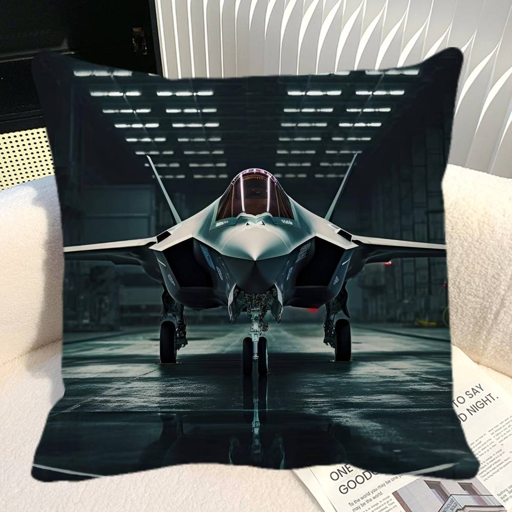 Combat Aircraft F Fighter Eurofighter Typhoon V Airplane Pillow Case Square Sofa Leisure Comfort Cushion Car Home Decoration