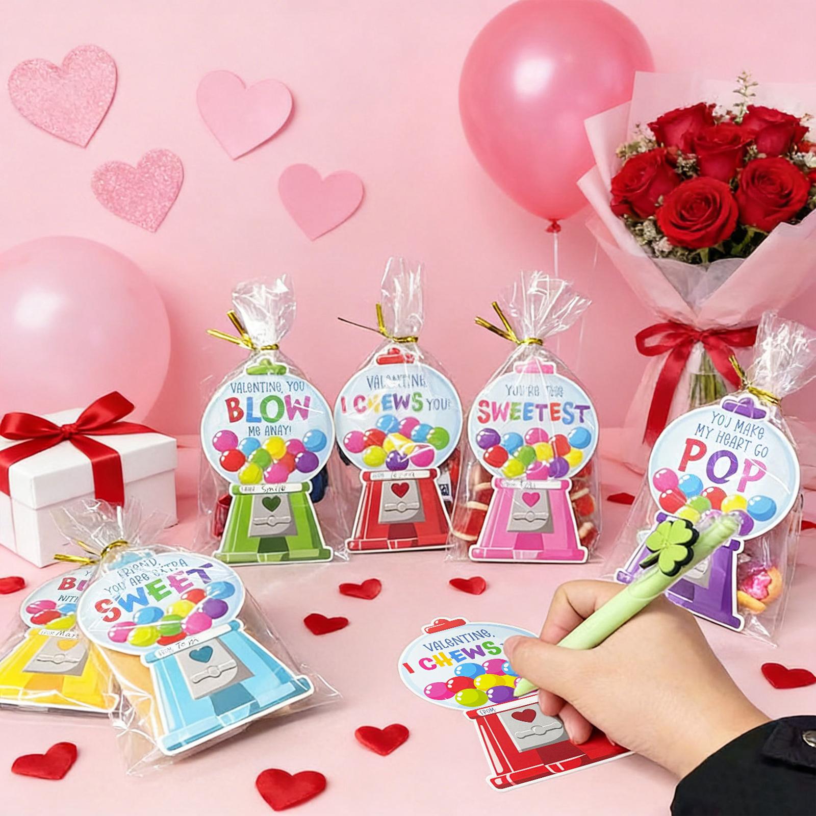 

Fun Candy Twisted Egg Valentine s Day Exchange Card Gift Bag Filler Classroom Party Decoration Small Gifts One Size білий