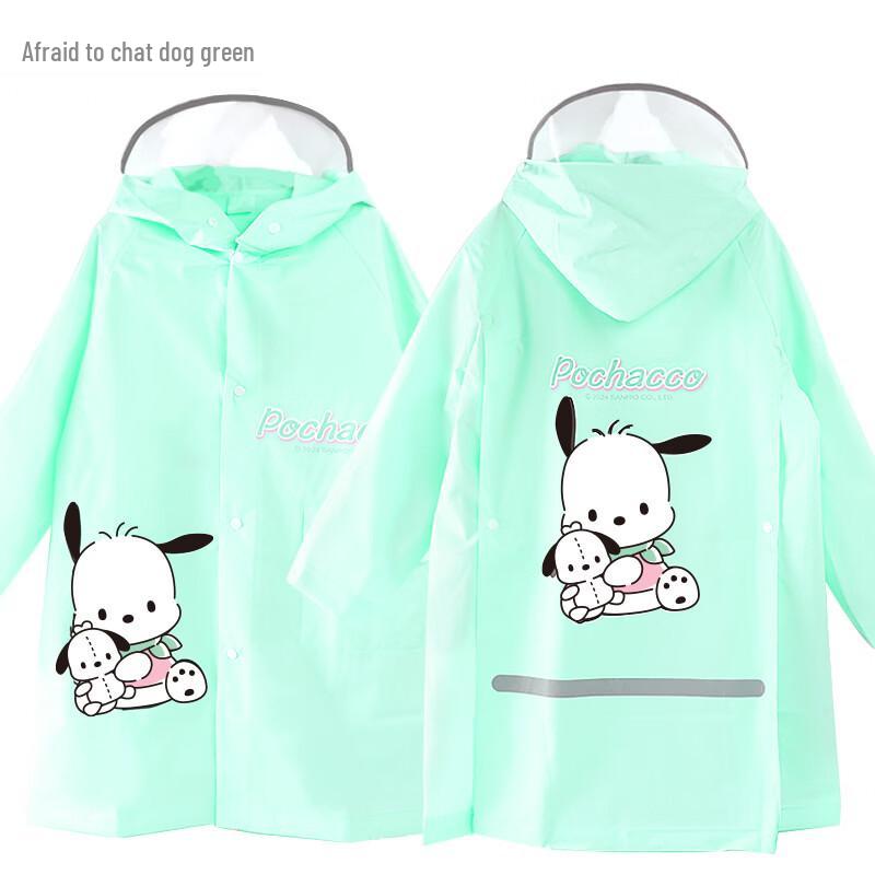 Yiceng Children s Mid-Length Waterproof Raincoat with Large Brim