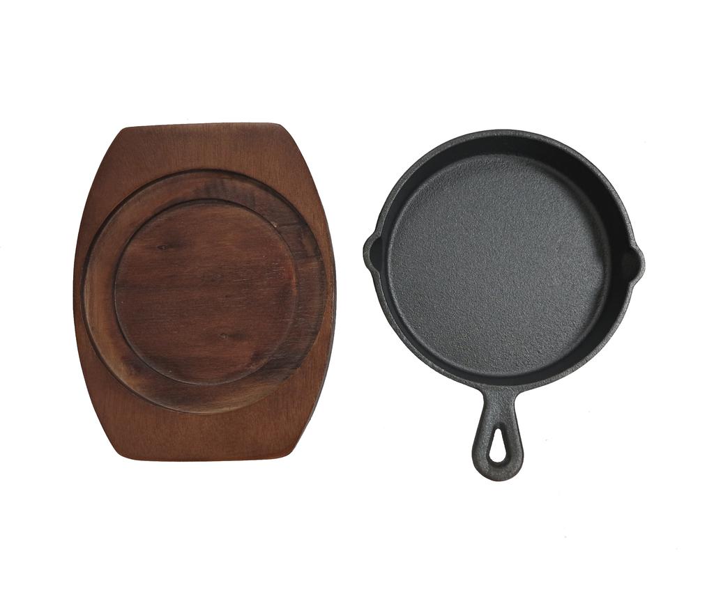 Hot Selling Pre-seasoned Cast Iron Skillet Pancake Cookware Tableware Cast Iron Frying Pan Set