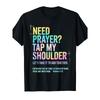 European Sizes Black T-Shirt Featuring a Christian Inspirational Message, Asking for Prayer with The Bible Verse Matthew, Comfort And Suitable