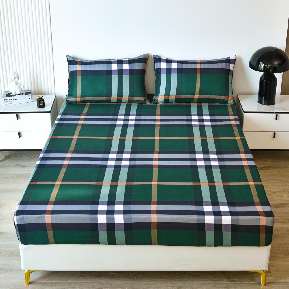Cartoon Print Mattress Protector Fitted Bed Sheet Bedding Mattress Cover Garterized Bedspread Mat Household  for Home