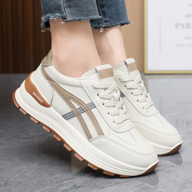 Women's shoes fashion women's shoes new versatile soft-soled student running shoes casual shoes soft leather white shoes