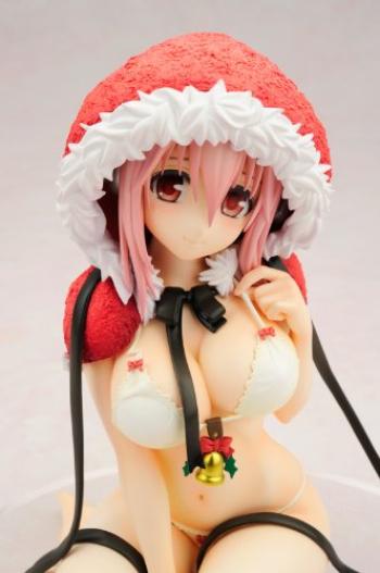 NITRO SUPER SONIC Купальник Super Sonico Санта-Клауса, готовая фигурка из ПВХ, окрашенная в масштабе. 1/7