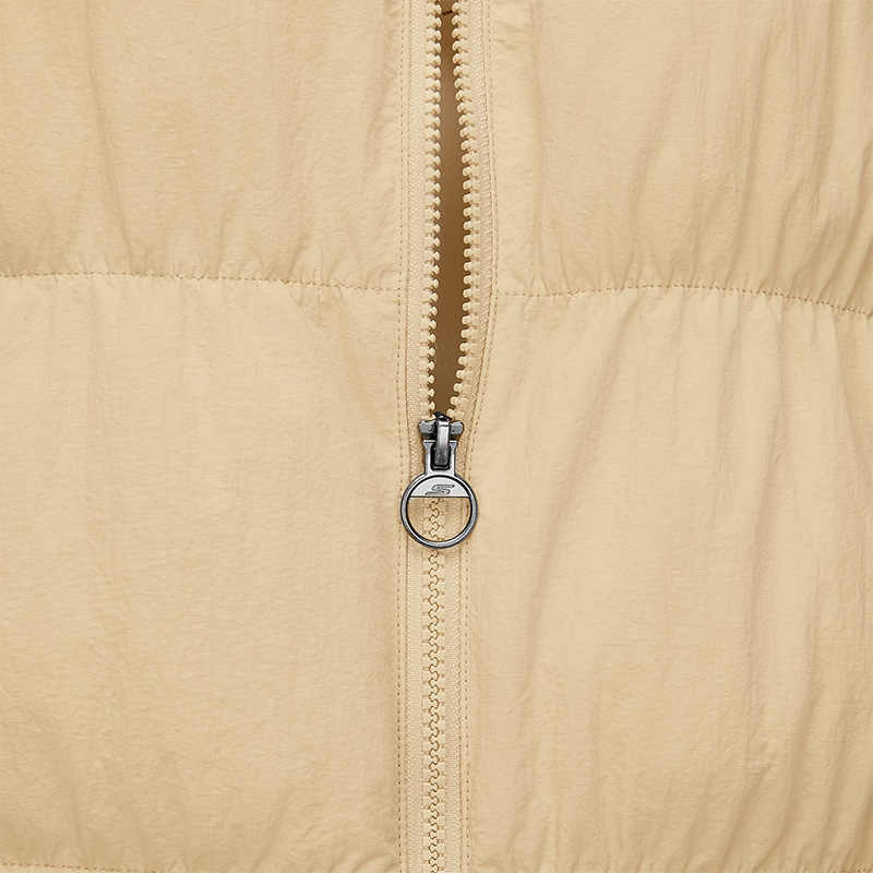 Skechers Basic Sports Series Warm Casual Comfortable Versatile Puffer Jacket Women outerwear Beige P424W069-0280
