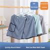 40*140cm/70*150cm Men's Wearable Microfiber Bath Towel Wrap with Snap Buttons, Quick-Dry Absorbent Robe 70x150cm for Spa Banya & Home Use