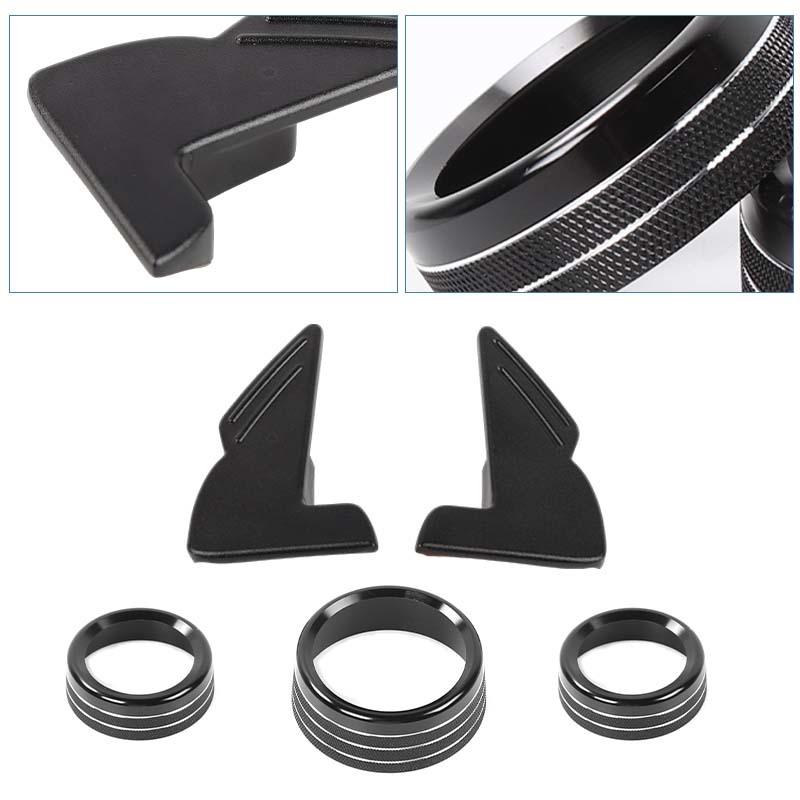 Gear Shift Paddle Air Conditioning Audio Switch Trim Ring Fit For Dodge Charger For Dodge Challenger 2015 Up Interior Accessories