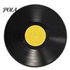 Personalized Vinyl Record Gift DIY Graffiti Clock Ornament, Reusable Blank Acrylic Retro Tabletop Decorative Display Wall Decor with Stand,