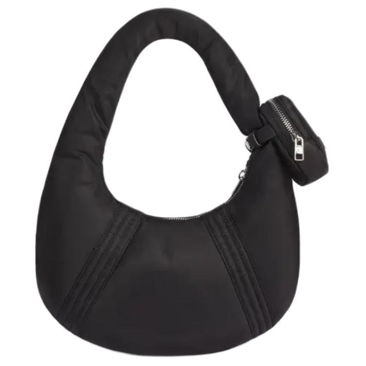 Kenzo Logo Zipper Nylon Tote Shoulder Bag Women Bags Black FE62SA705F01