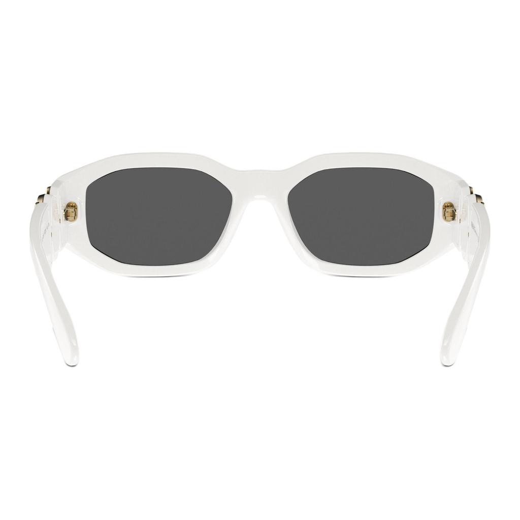 Versace Fashionable Elegant Gray Lens Rectangular Sunglasses Unisex Sunglasses 0VE436140187