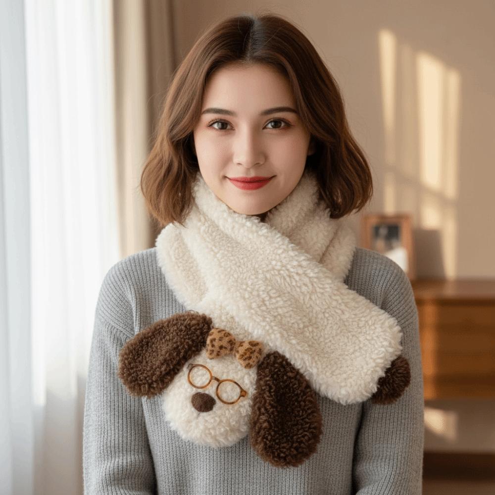 Hundebrille Welpenschal Lamm Winter Kaschmirschals Klassischer Wollschal Mädchen