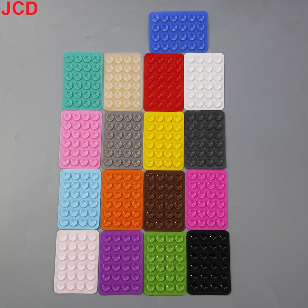 JCD 10pcs Suction Cup Wall Stand Mat Multifunctional Silicone Leather Square Phone Case Anti-Slip Holder Mount Suction Cups