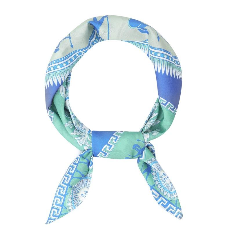 Zhonggao Youpin 2025 new spring, summer and autumn thin headscarf double-sided printed silk scarf square scarf