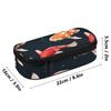 Pencil Bag Neat Design Durable 300D Polyester Smooth Zipper with Mesh Pocket Removable Divider and Pen Slots for Daily School Use