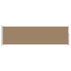 Retractable Side Awning Taupe 500 X 117 Cm Polyester