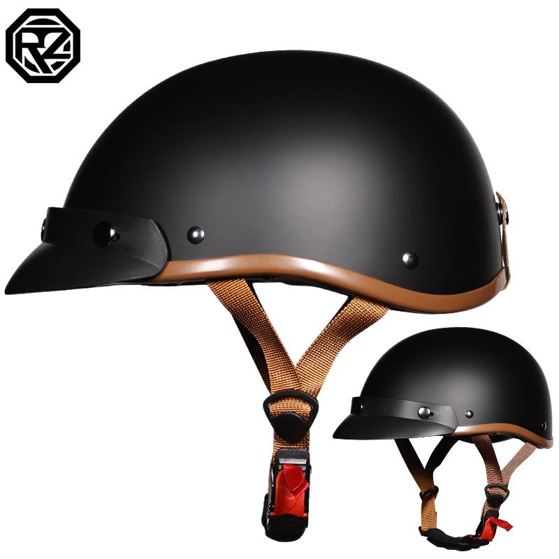 Vintage Half Helmet Summer Electric Vehicle Four Seasons Men's and Women's Electric Vehicle Helmet