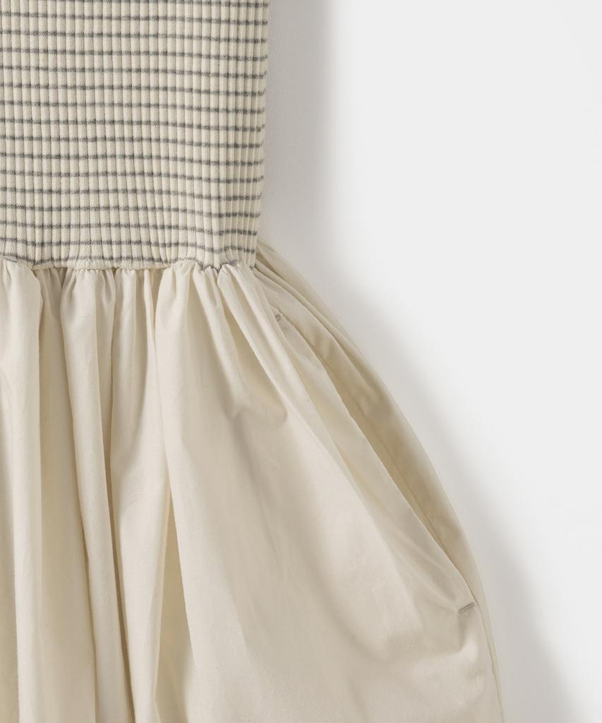Poyueoaijeuonli Tia Shirring Maxi Dress (Black Stripe)