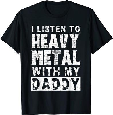 I Listen Metal With My Daddy Design Tee Unisex T-shirt