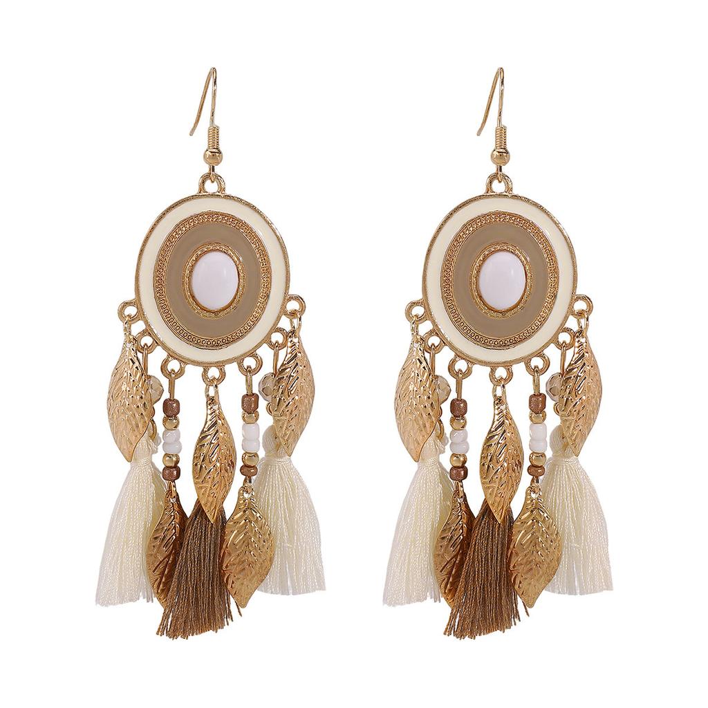 Women Bohemian Retro Ethnic Style Exotic Personality Fashion Long Tassel Earrings For Women