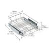 Extendable Kitchen Cabinet Organizer PullOut Drawer Storage Basket under Shelf Double