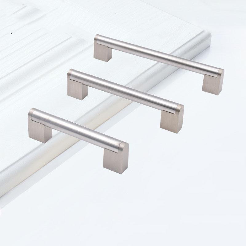 Modern Furniture Stainless Steel Cabinet Handles Pulls Wardrobe Drawer Door Handles