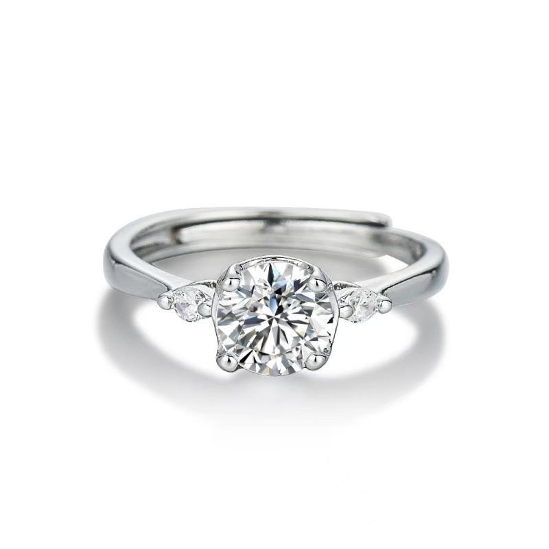 Korean Trendy Sun Moon Stars Zirconia Adjustable Open Ring for Women Adjustable Open Size