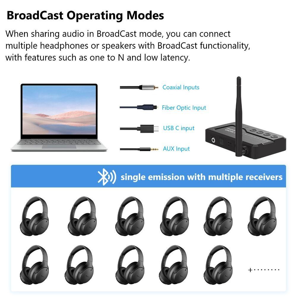 Auracast LE Audio Transmitter Lossless Wireless Stereo Adapter  Home Theater