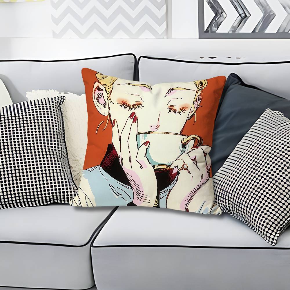 

Manga VVeil Emma Pillow Cases for Bedroom Living Room Sofa Home Decor Polyester Cushion Cover with Zipper 30x30cm