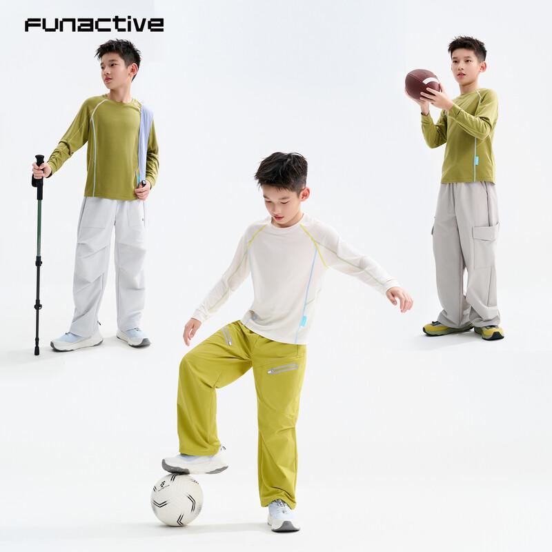 FUN ACTIVE Merino Tencel Wool Long Sleeve Kids Sport Tee