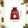 12pcs Festive Burlap Christmas Drawstring Bags with Santa Snowman & Tree Designs for Gift Wrapping Party Favors Decoration Tools