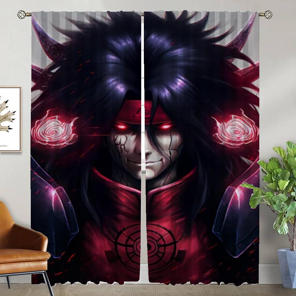 Halloween Dekoration N-Narutoes Elegante Raumvorhänge für Wohnzimmer Heim-Innenvorhänge 2 Stück Trennwände Schattenspendende Vorhänge