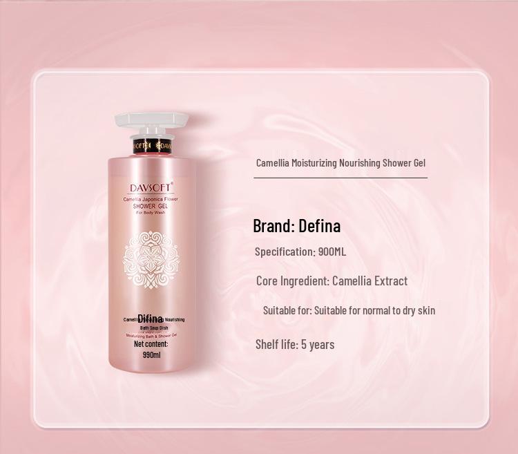Difina Camellia Moisturizing & Refreshing Shower Gel, 900ml