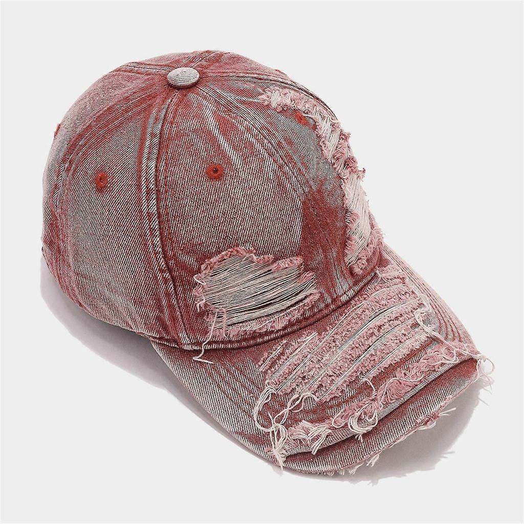 Popular WashedFabric Baseball Hat Distress Baseball Hat Women Beach Hat Photowear Sun Hat Outdoor Sport Camping Hat Black