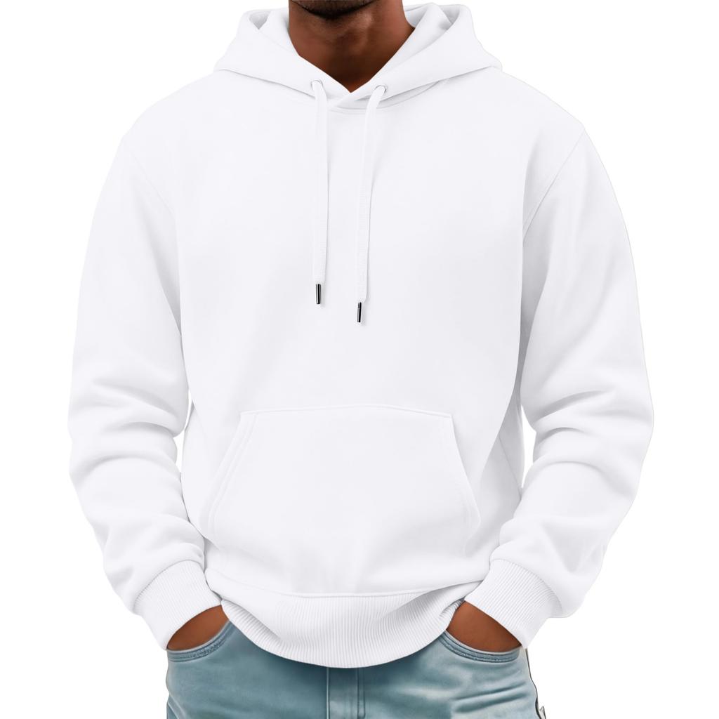 Men's Basic Long Sleeve Hoodie with Pocket