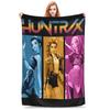 Плюшевое одеяло Huntrix Kpop Demo Movie Винтажное Пледы Фланелевое постельное белье для студентов На диван Кресло Кровать Супермягкое покрывало
