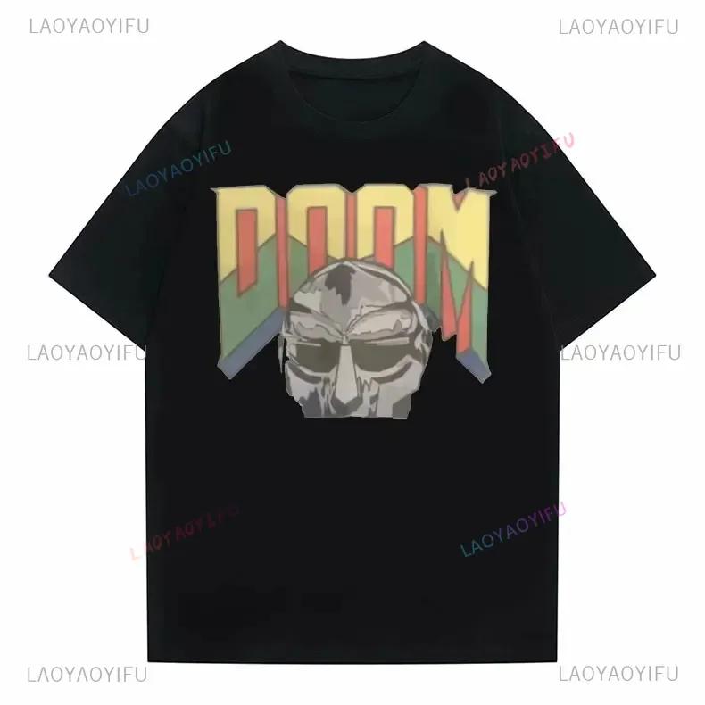 2024 Funny Men Tshits Singer Mf Doom Madlib Madvillain Double Sided Tops Male Hip Hop Clothing Casual Style Graphic T Shirts