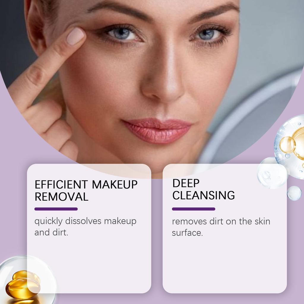 Grape Seed Cleansing Oil Nourish Moisturizing Face Smooth Soothe Dissolve Remove Makeup Not Irritaing Lightweight Cleansing Oil