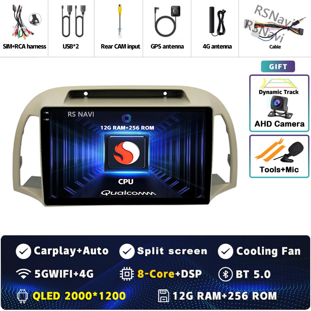 Android 14 Carplay Car Radio For Nissan March Micra K12 2002 2003 - 2010 Multimedia Video Player Navigation GPS Stereo 2Din DVD