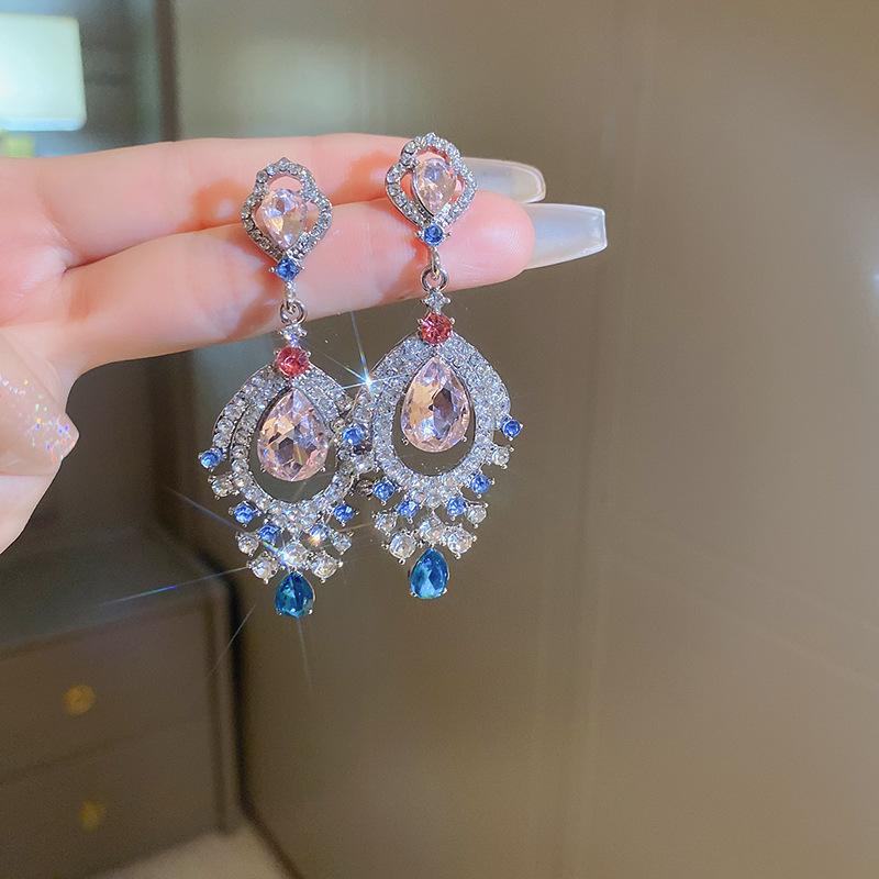 GemChic Women's Earrings Sweet Embed Imitation Gem Cool Drop Earrings Artsy Retro Trendy Earrings Birthday Christmas Jewelry Gift