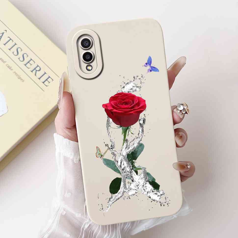 For Samsung Galaxy A02 SM-A022F Case Luxury Flower Fashion Soft Silicone TPU Cover For Samsung A02 M02 6.5" SM-M022F Phone Shell