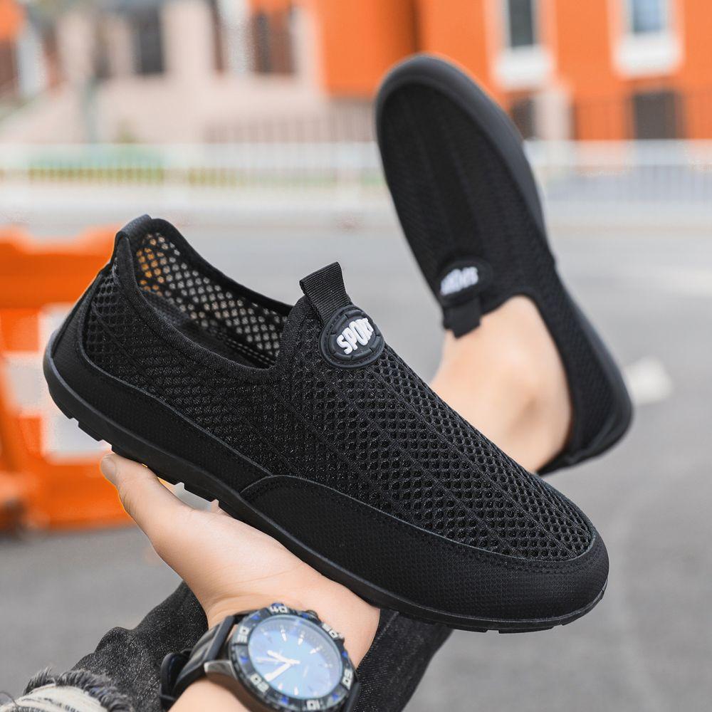 Men Casual Canvas Shoes Mens Loafers Breathable Slip On Flats Male Vulcanized Shoes Driving Shoes Plus Size