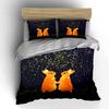 Rabbit Starry Night Decor Set Soft Comfortable Duvet Cover Bedding Set Included 1*Duvet Cover & 2*Pillowcases, Gift