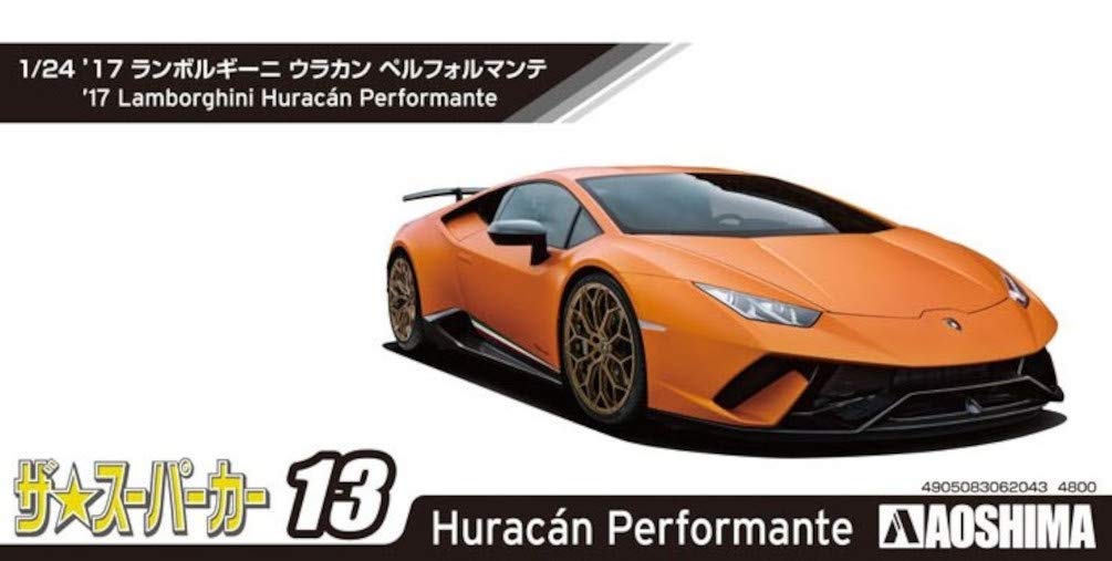 AOSHIMA The Super Car Series 2017 Lamborghini Huracan Performante Plastic Model 1/24 No.13