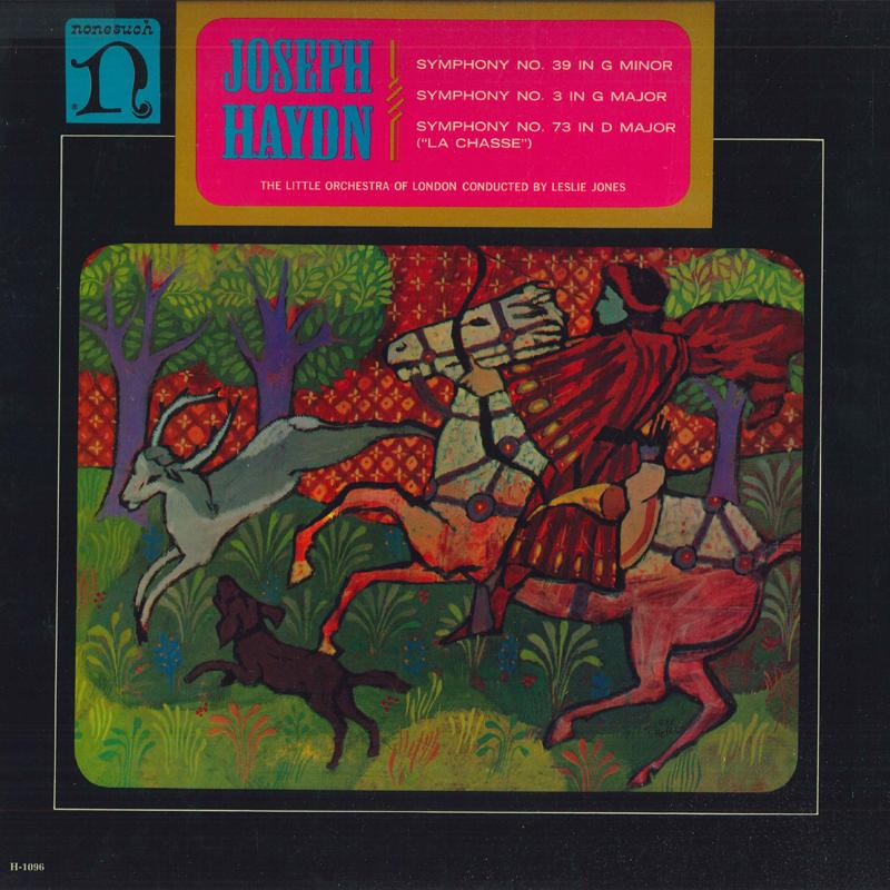 

LP Record LESLIE JONES, LITTLE ORCHESTRA OF L - Haydn : Symphonies No 39 / No 3 / N H1096 NONESUCH US Classical Used