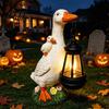 Outdoor Lighting for Garden Duck Statue with Solar Lantern, Cute Mom And Baby Sculpture Decorative Yard Art Lights Lamp, Waterproof Resin Light