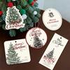 Festive DIY Craft Christmas Hang Tags Hangable Design Pre-Punched Xmas Paper Greeting Cards Paper Gift Tags Party Decor
